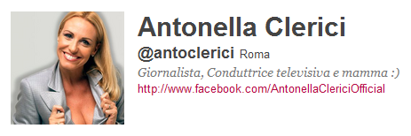 Antonella Clerici é su Twitter. No, é un fake! Anzi, una fan