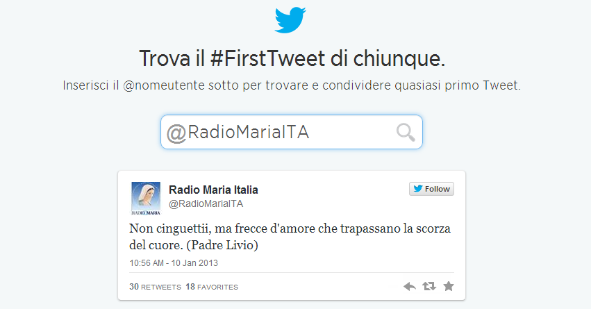 Primo tweet delle radio italiane. Quale ha generato più interazione?