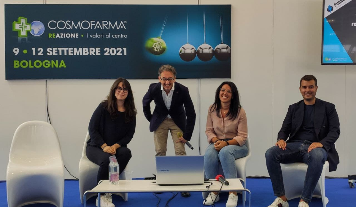 Tavola rotonda Cosmofarma 2021: Arianna Orlando, Stefano Chiarazzo, Rita Bernardi e Francesco Zaccariello