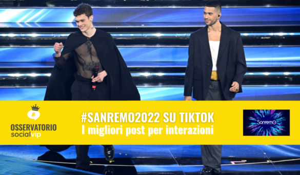 Sanremo 2022 sui social: i post con più interazioni su TikTok