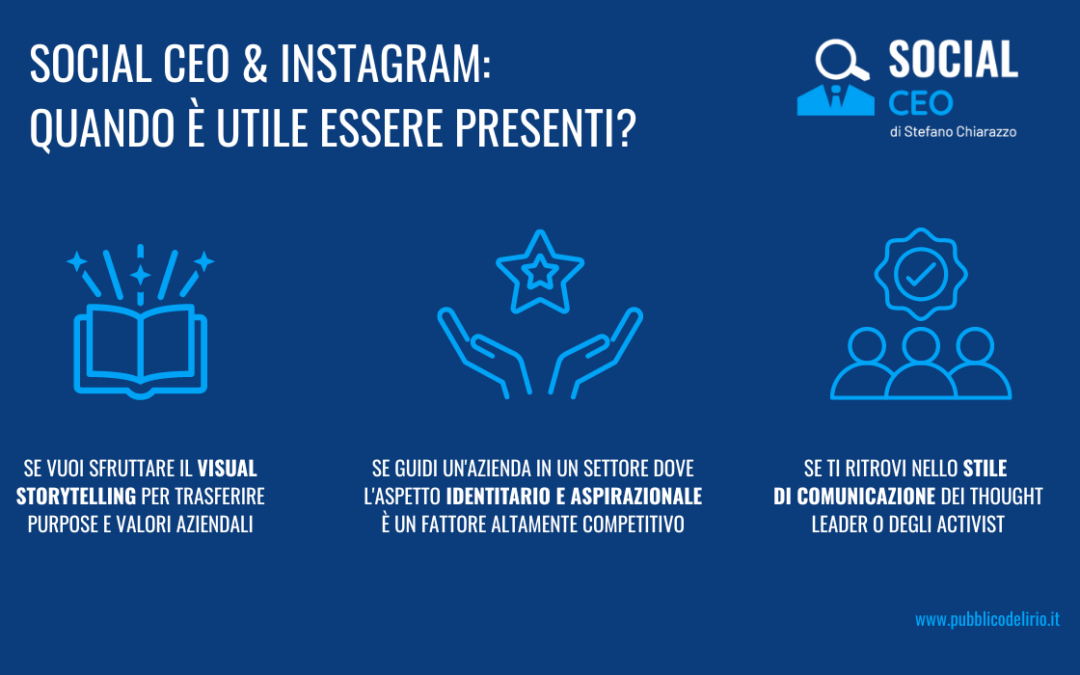 Social CEO su Instagram. Ecco quando è utile per la marca